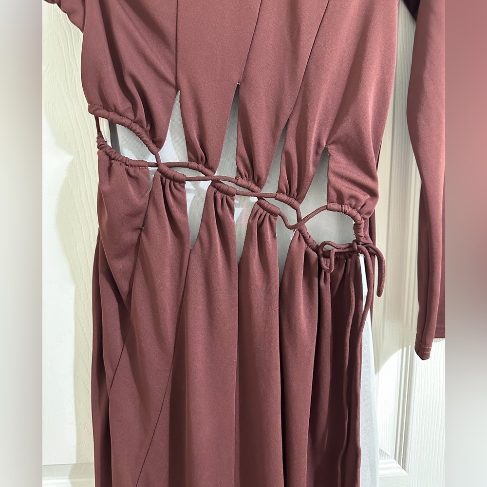 NBD Antonia Maxi Dress in Chocolate Brown Size S - Picture 6 of 8